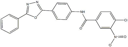 4-chloro-3-nitro-N-[4-(5-phenyl-1,3,4-oxadiazol-2-yl)phenyl]benzamide Structure