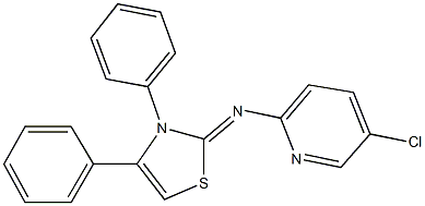 5-chloro-N-(3,4-diphenyl-1,3-thiazol-2(3H)-ylidene)-2-pyridinamine Structure