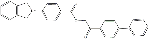 2-[1,1'-biphenyl]-4-yl-2-oxoethyl 4-(1,3-dihydro-2H-isoindol-2-yl)benzoate Structure