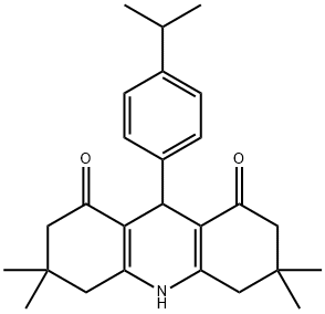 9-(4-isopropylphenyl)-3,3,6,6-tetramethyl-3,4,6,7,9,10-hexahydro-1,8(2H,5H)-acridinedione 구조식 이미지