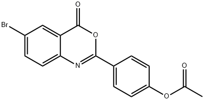 4-(6-bromo-4-oxo-4H-3,1-benzoxazin-2-yl)phenyl acetate 구조식 이미지