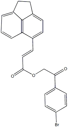 2-(4-bromophenyl)-2-oxoethyl 3-(1,2-dihydro-5-acenaphthylenyl)acrylate Structure