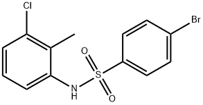 4-bromo-N-(3-chloro-2-methylphenyl)benzenesulfonamide 구조식 이미지