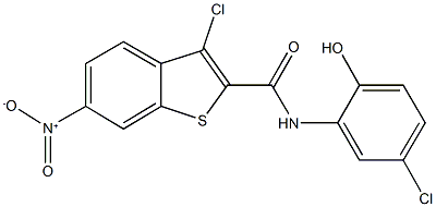 3-chloro-N-(5-chloro-2-hydroxyphenyl)-6-nitro-1-benzothiophene-2-carboxamide Structure
