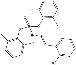 O,O-di(2,6-dimethylphenyl) N'-(2-hydroxybenzylidene)hydrazidophosphate 구조식 이미지