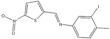 3-iodo-4-methyl-N-[(5-nitro-2-thienyl)methylene]aniline 구조식 이미지