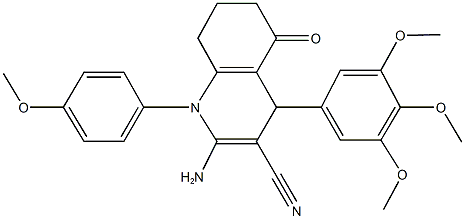 2-amino-1-(4-methoxyphenyl)-5-oxo-4-(3,4,5-trimethoxyphenyl)-1,4,5,6,7,8-hexahydro-3-quinolinecarbonitrile 구조식 이미지