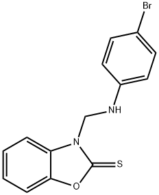 3-[(4-bromoanilino)methyl]-1,3-benzoxazole-2(3H)-thione Structure