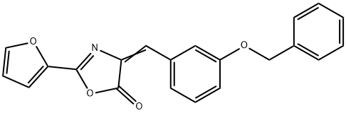 4-[3-(benzyloxy)benzylidene]-2-(2-furyl)-1,3-oxazol-5(4H)-one Structure