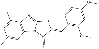 2-(2,4-dimethoxybenzylidene)-6,8-dimethyl[1,3]thiazolo[3,2-a]benzimidazol-3(2H)-one Structure