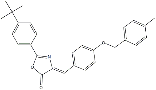 2-(4-tert-butylphenyl)-4-{4-[(4-methylbenzyl)oxy]benzylidene}-1,3-oxazol-5(4H)-one Structure