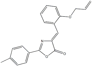 4-[2-(allyloxy)benzylidene]-2-(4-methylphenyl)-1,3-oxazol-5(4H)-one 구조식 이미지