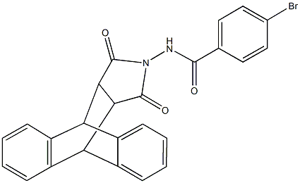 4-bromo-N-(16,18-dioxo-17-azapentacyclo[6.6.5.0~2,7~.0~9,14~.0~15,19~]nonadeca-2,4,6,9,11,13-hexaen-17-yl)benzamide 구조식 이미지