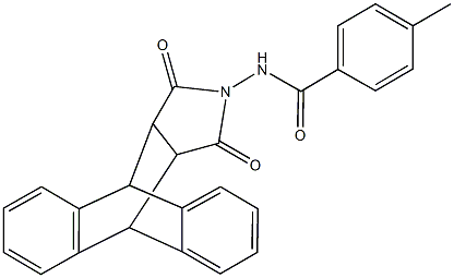 N-(16,18-dioxo-17-azapentacyclo[6.6.5.0~2,7~.0~9,14~.0~15,19~]nonadeca-2,4,6,9,11,13-hexaen-17-yl)-4-methylbenzamide Structure