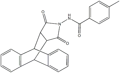 N-(16,18-dioxo-17-azapentacyclo[6.6.5.0~2,7~.0~9,14~.0~15,19~]nonadeca-2,4,6,9,11,13-hexaen-17-yl)-4-methylbenzamide 구조식 이미지