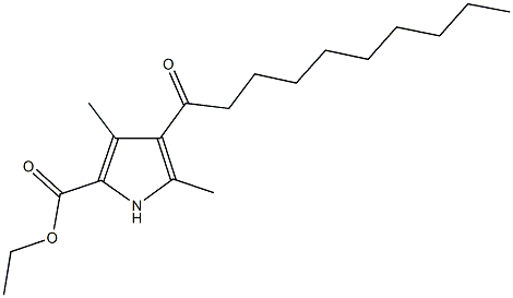 ethyl 4-decanoyl-3,5-dimethyl-1H-pyrrole-2-carboxylate 구조식 이미지