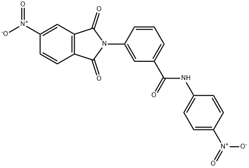 3-{5-nitro-1,3-dioxo-1,3-dihydro-2H-isoindol-2-yl}-N-{4-nitrophenyl}benzamide 구조식 이미지