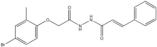 2-(4-bromo-2-methylphenoxy)-N'-cinnamoylacetohydrazide 구조식 이미지