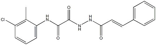 N-(3-chloro-2-methylphenyl)-2-(2-cinnamoylhydrazino)-2-oxoacetamide Structure