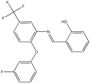 2-({[2-(3-fluorophenoxy)-5-(trifluoromethyl)phenyl]imino}methyl)phenol Structure