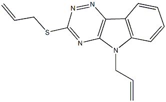 5-allyl-3-(allylsulfanyl)-5H-[1,2,4]triazino[5,6-b]indole Structure