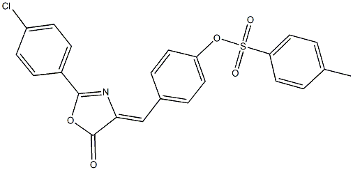 4-[(2-(4-chlorophenyl)-5-oxo-1,3-oxazol-4(5H)-ylidene)methyl]phenyl 4-methylbenzenesulfonate 구조식 이미지