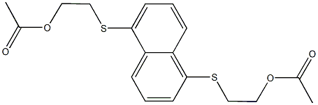 2-[(5-{[2-(acetyloxy)ethyl]sulfanyl}-1-naphthyl)sulfanyl]ethyl acetate 구조식 이미지