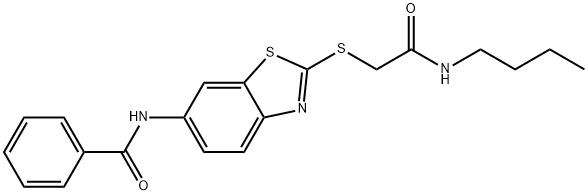 N-(2-{[2-(butylamino)-2-oxoethyl]sulfanyl}-1,3-benzothiazol-6-yl)benzamide Structure