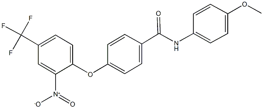 4-[2-nitro-4-(trifluoromethyl)phenoxy]-N-(4-methoxyphenyl)benzamide Structure