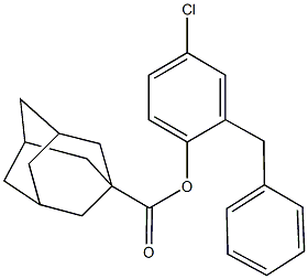 2-benzyl-4-chlorophenyl 1-adamantanecarboxylate Structure