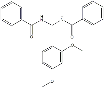 N-[(benzoylamino)(2,4-dimethoxyphenyl)methyl]benzamide 구조식 이미지