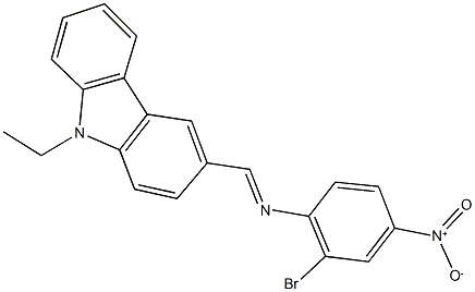 3-[({2-bromo-4-nitrophenyl}imino)methyl]-9-ethyl-9H-carbazole 구조식 이미지