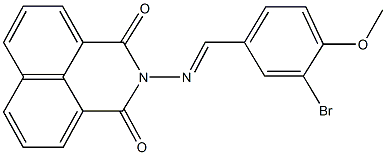 2-[(3-bromo-4-methoxybenzylidene)amino]-1H-benzo[de]isoquinoline-1,3(2H)-dione 구조식 이미지