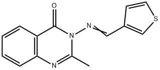 2-methyl-3-[(3-thienylmethylene)amino]-4(3H)-quinazolinone 구조식 이미지