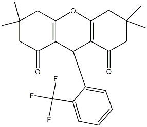 3,3,6,6-tetramethyl-9-[2-(trifluoromethyl)phenyl]-3,4,5,6,7,9-hexahydro-1H-xanthene-1,8(2H)-dione 구조식 이미지