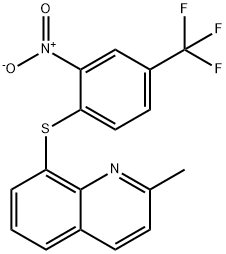 8-{[2-nitro-4-(trifluoromethyl)phenyl]sulfanyl}-2-methylquinoline Structure