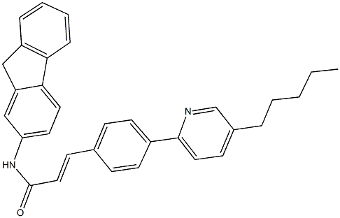 N-(9H-fluoren-2-yl)-3-[4-(5-pentyl-2-pyridinyl)phenyl]acrylamide 구조식 이미지