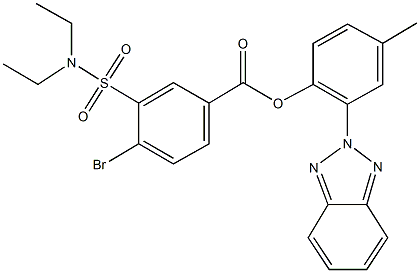 2-(2H-1,2,3-benzotriazol-2-yl)-4-methylphenyl 4-bromo-3-[(diethylamino)sulfonyl]benzoate Structure