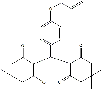 2-[[4-(allyloxy)phenyl](2-hydroxy-4,4-dimethyl-6-oxo-1-cyclohexen-1-yl)methyl]-5,5-dimethyl-1,3-cyclohexanedione 구조식 이미지