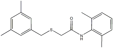 2-[(3,5-dimethylbenzyl)sulfanyl]-N-(2,6-dimethylphenyl)acetamide Structure