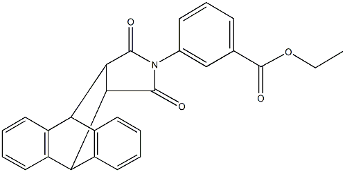 ethyl 3-(16,18-dioxo-17-azapentacyclo[6.6.5.0~2,7~.0~9,14~.0~15,19~]nonadeca-2,4,6,9,11,13-hexaen-17-yl)benzoate Structure