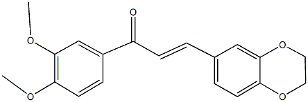 3-(2,3-dihydro-1,4-benzodioxin-6-yl)-1-(3,4-dimethoxyphenyl)-2-propen-1-one 구조식 이미지