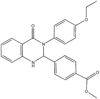 methyl 4-[3-(4-ethoxyphenyl)-4-oxo-1,2,3,4-tetrahydro-2-quinazolinyl]benzoate Structure