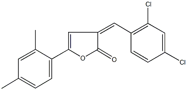 3-(2,4-dichlorobenzylidene)-5-(2,4-dimethylphenyl)-2(3H)-furanone Structure