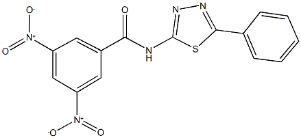 3,5-bisnitro-N-(5-phenyl-1,3,4-thiadiazol-2-yl)benzamide 구조식 이미지