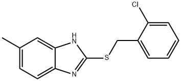 2-chlorobenzyl 5-methyl-1H-benzimidazol-2-yl sulfide Structure