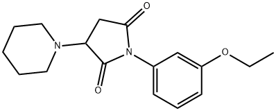 1-(3-ethoxyphenyl)-3-(1-piperidinyl)-2,5-pyrrolidinedione 구조식 이미지