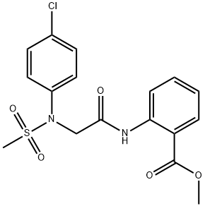 methyl 2-({[4-chloro(methylsulfonyl)anilino]acetyl}amino)benzoate 구조식 이미지