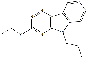 3-(isopropylsulfanyl)-5-propyl-5H-[1,2,4]triazino[5,6-b]indole 구조식 이미지