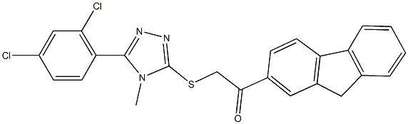 2-{[5-(2,4-dichlorophenyl)-4-methyl-4H-1,2,4-triazol-3-yl]sulfanyl}-1-(9H-fluoren-2-yl)ethanone Structure